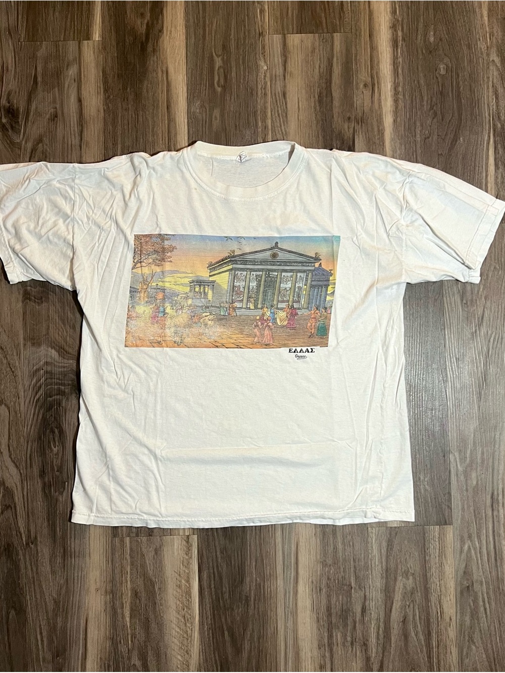 Vintage Greece T-Shirt Men’s Size XXL Greek Columns Tourist Graphic Print